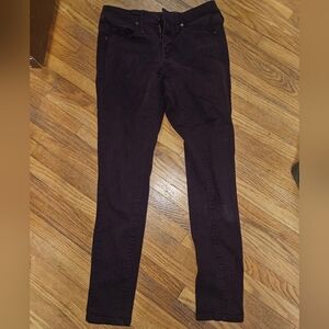 High Rise Skinny Jeans By Mossimo Denim Size 00R 24 Waist Power Stretch Maroon
